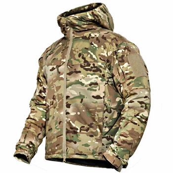 Зимняя тактическая парка M65, уличная теплая камуфляжная военная куртка, пальто, Мультикамерная толстовка, верхняя одежда, Прямая поставка, повседневное, с несколькими карманами